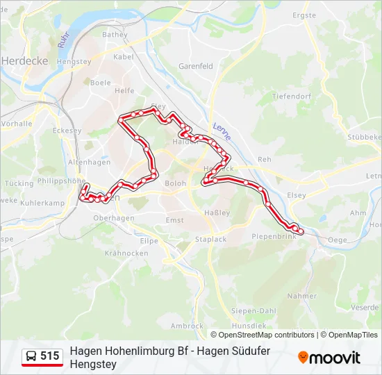 515 Bus Line Map