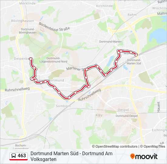 463 Bus Line Map