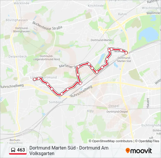 463 Bus Line Map
