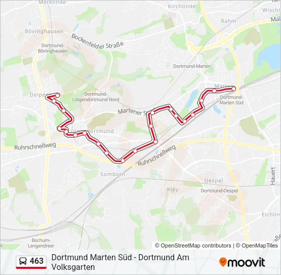 463 Bus Line Map