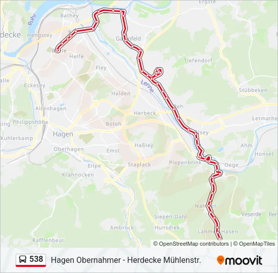 538 Bus Line Map