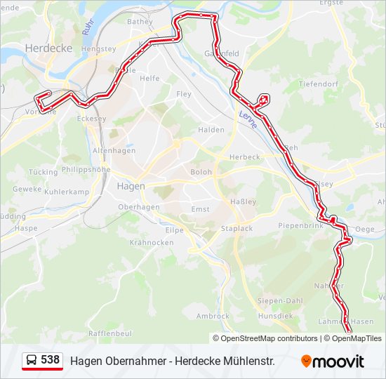 538 bus Line Map