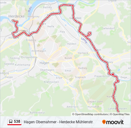 538 bus Line Map