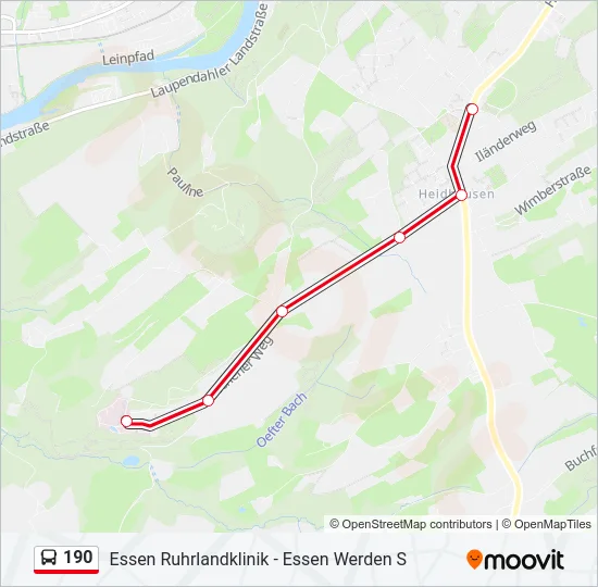 190 Bus Line Map