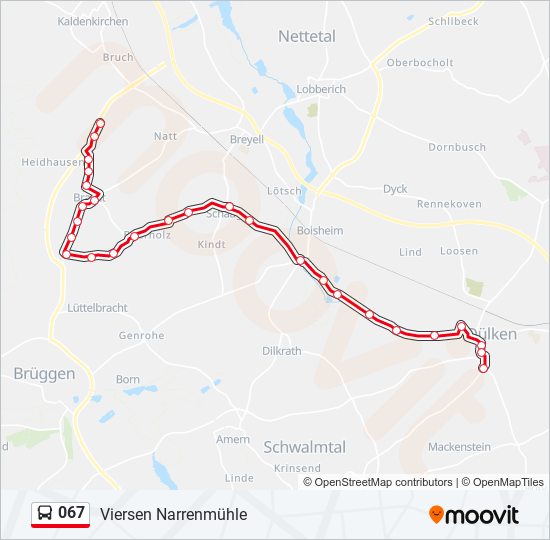 067 Bus Line Map