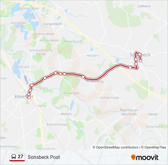 Автобус 27: карта маршрута