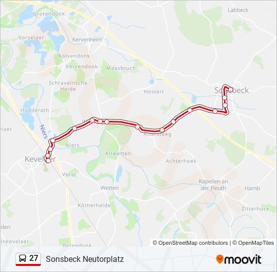 Автобус 27: карта маршрута