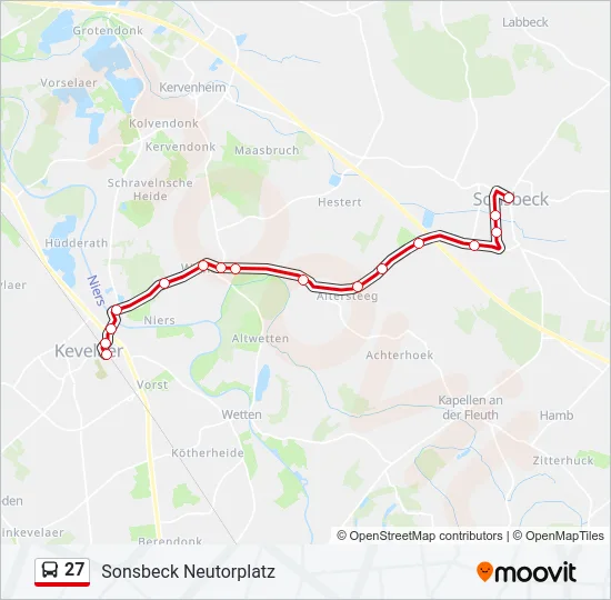 27 Bus Line Map