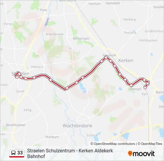33 Bus Line Map
