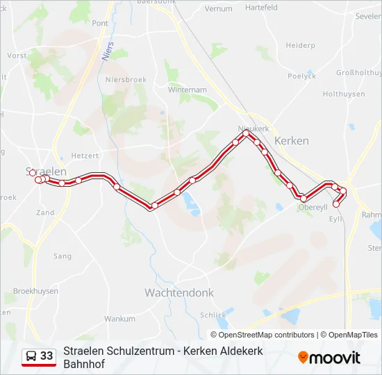 33 Bus Line Map