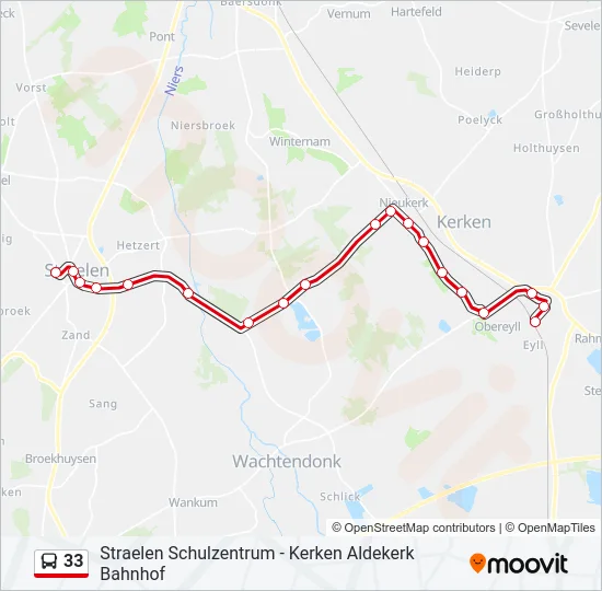 33 Bus Line Map