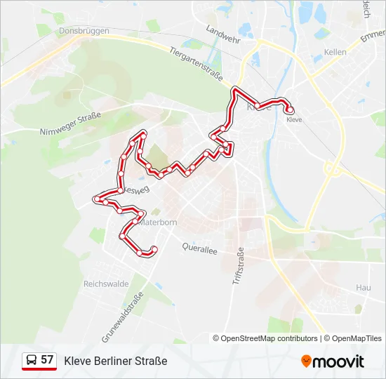 57 Bus Line Map