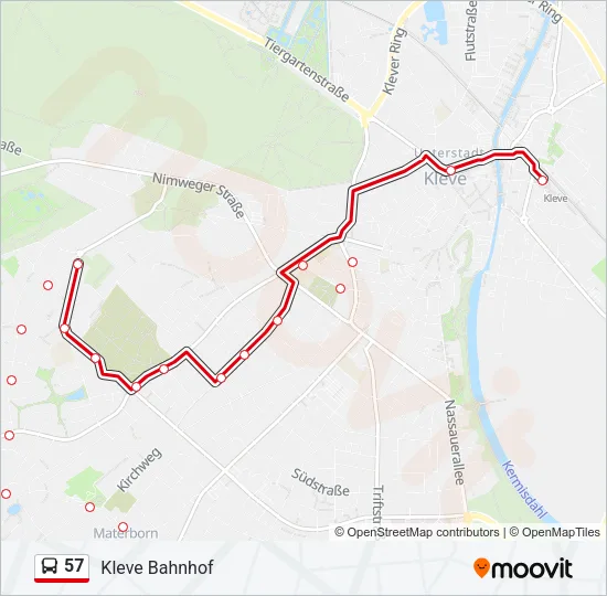 57 Bus Line Map