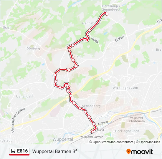E816 Bus Line Map