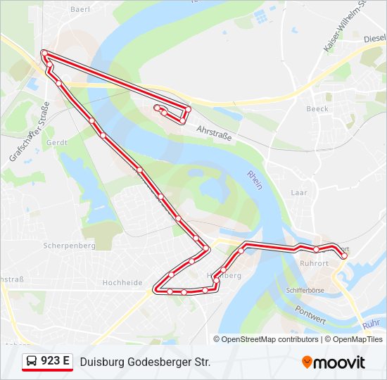 923 E Bus Line Map