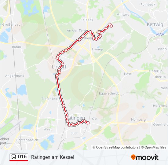 O16 bus Line Map