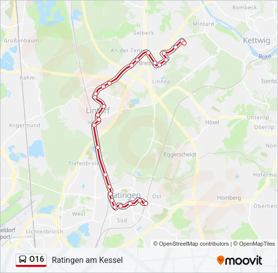 O16 Bus Line Map