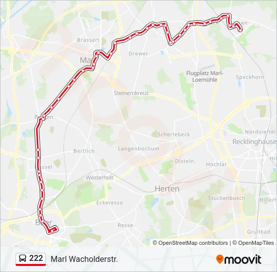 222 Bus Line Map