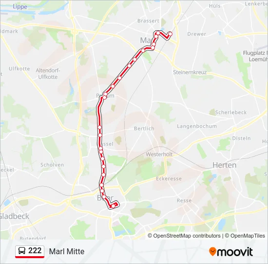 222 Bus Line Map
