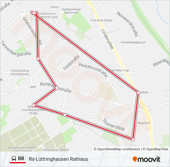 BB Bus Line Map