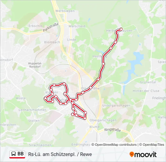 BB Bus Line Map