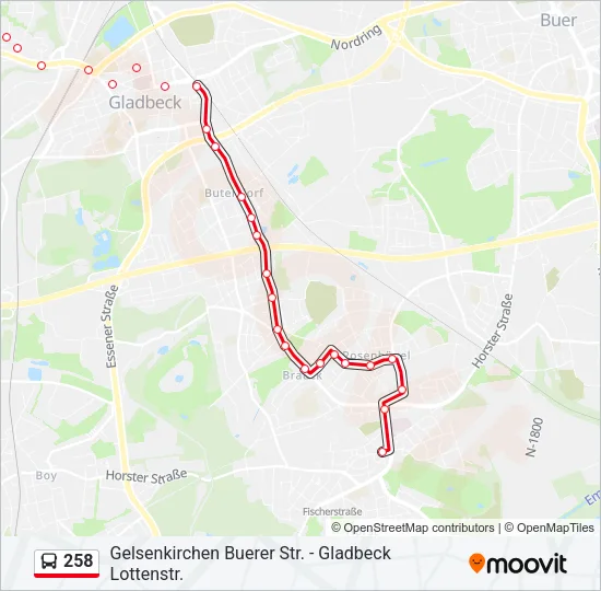 258 Bus Line Map