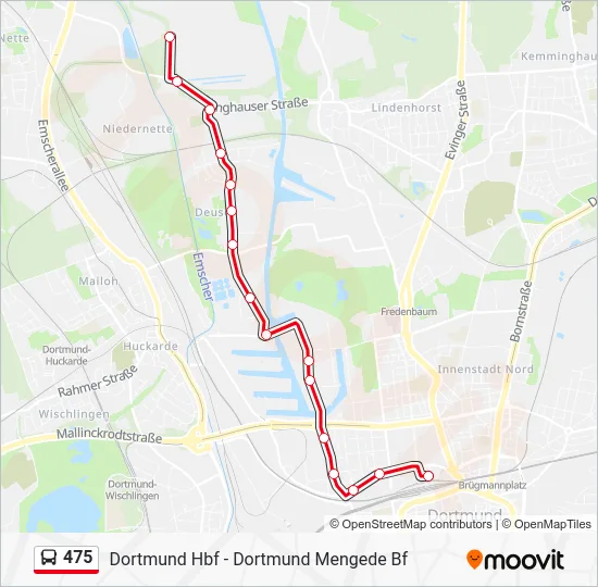 Автобус 475: карта маршрута