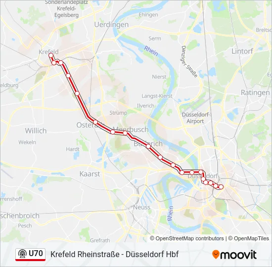 U70 Subway Line Map