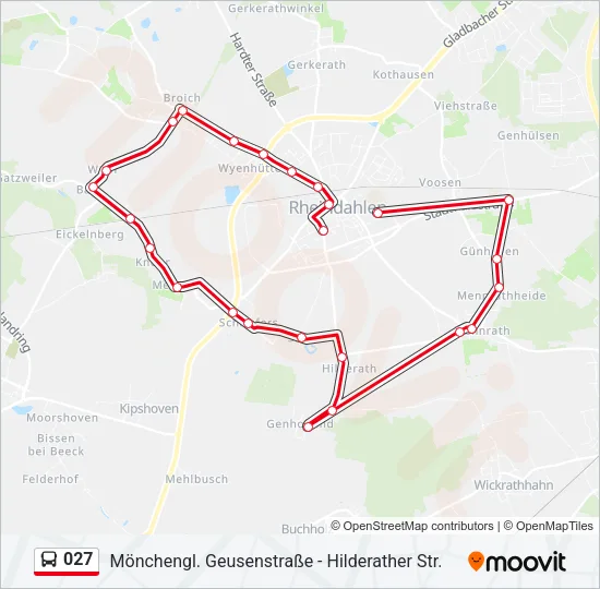 027 Bus Line Map