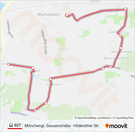 027 Bus Line Map