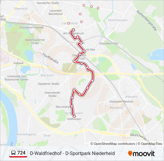 724 Bus Line Map