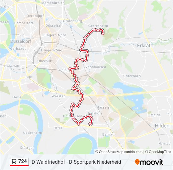 724 Bus Line Map