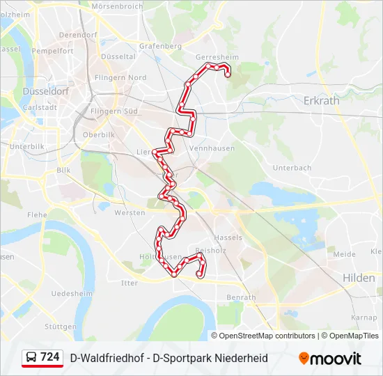724 Bus Line Map