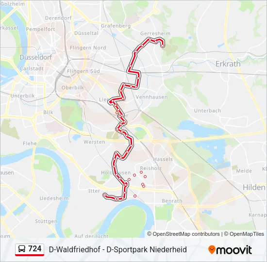 724 Bus Line Map