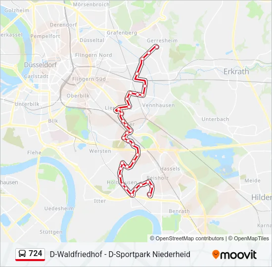 724 Bus Line Map