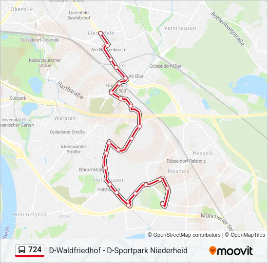 724 Bus Line Map