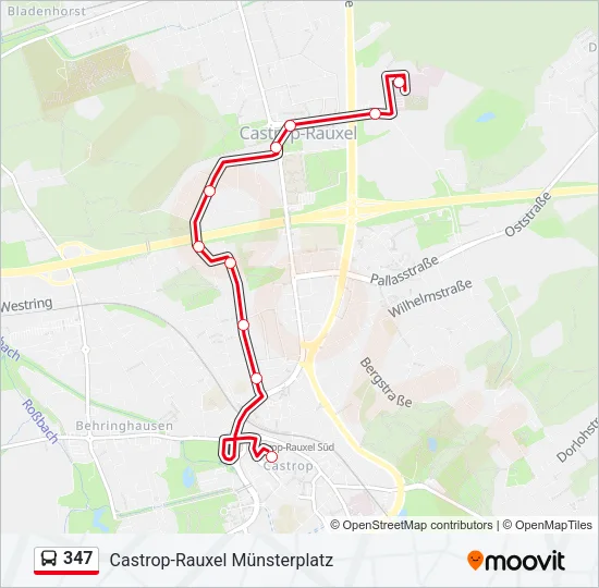 347 Bus Line Map