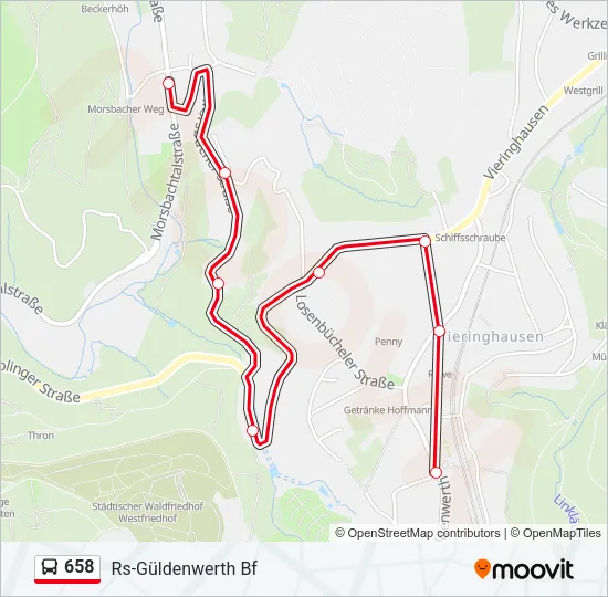 658 Bus Line Map