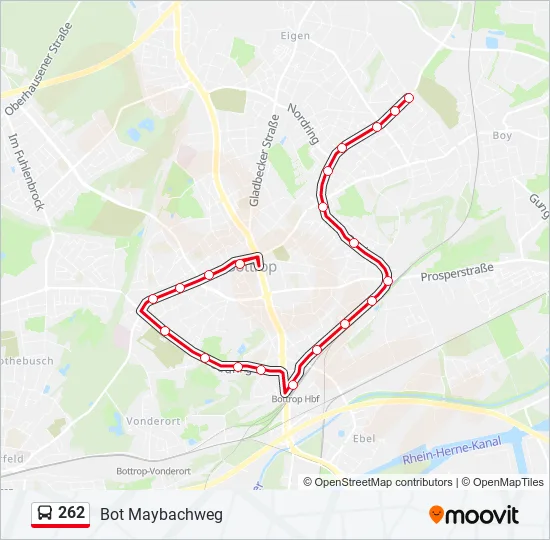 262 Bus Line Map