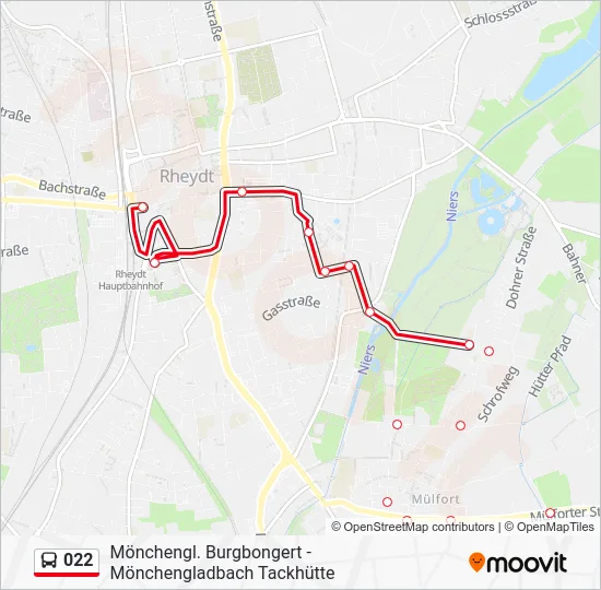 Автобус 022: карта маршрута