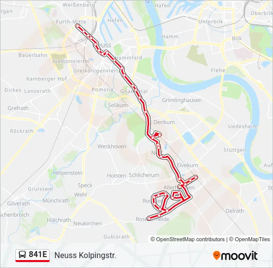 841E Bus Line Map