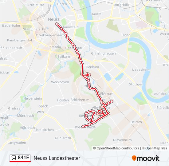 841E Bus Line Map
