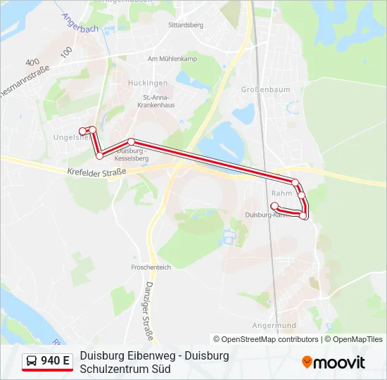 940 E Bus Line Map