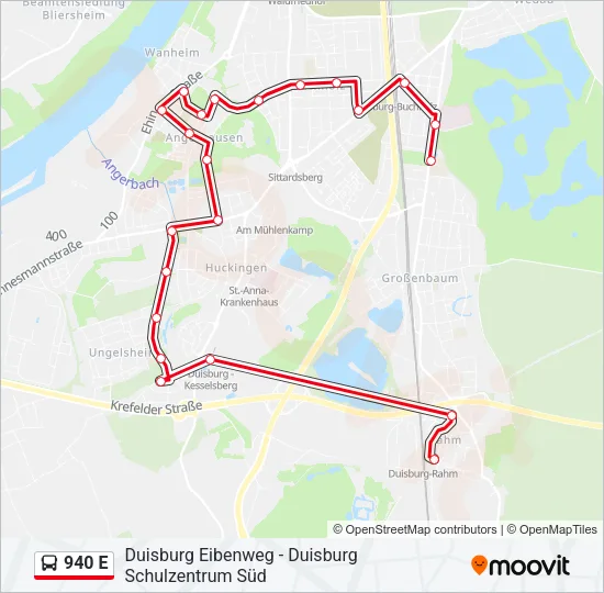 940 E Bus Line Map