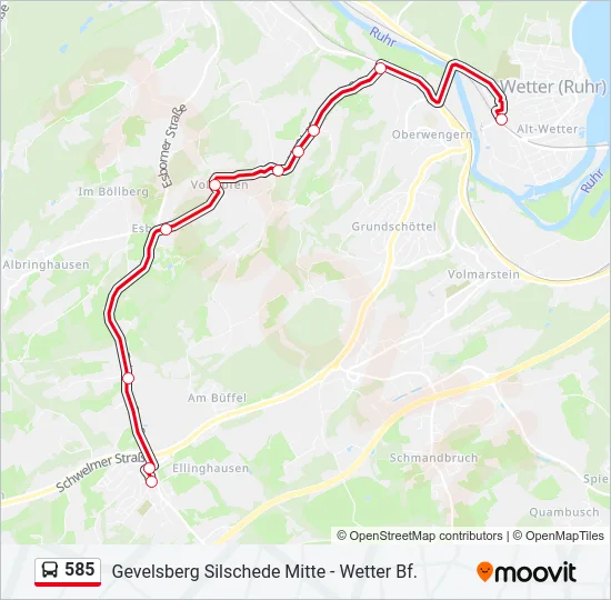 585 Bus Line Map