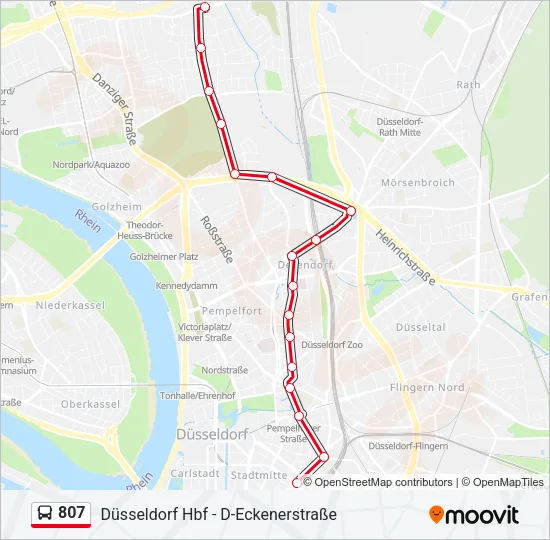 807 Bus Line Map