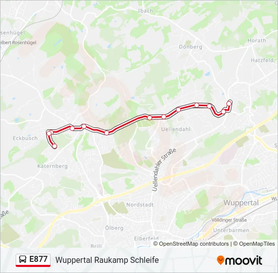 E877 Bus Line Map