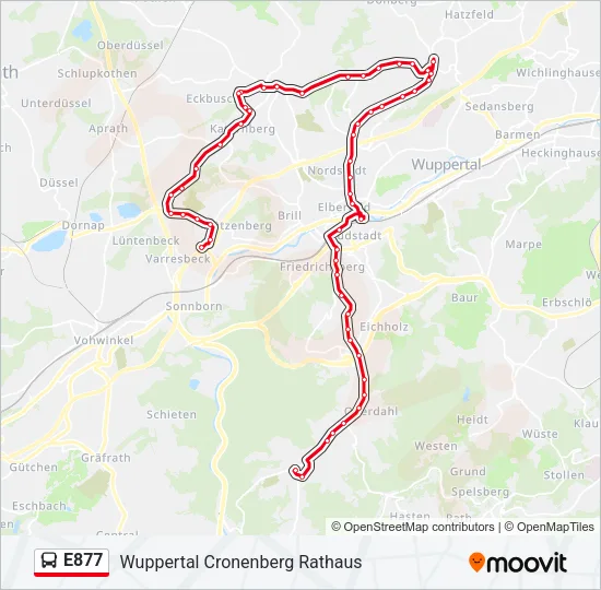 E877 Bus Line Map