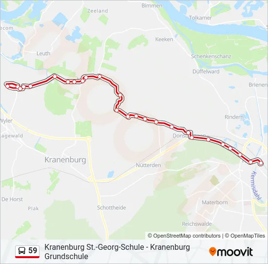 59 Bus Line Map