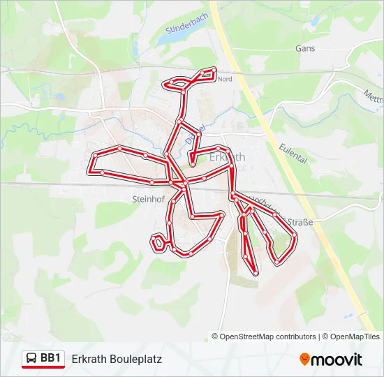 BB1 Bus Line Map